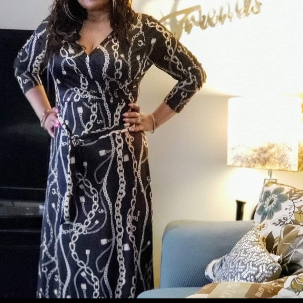 A long maxi dress
